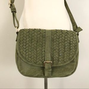 Madison West Crossbody Bag Leather Distressed